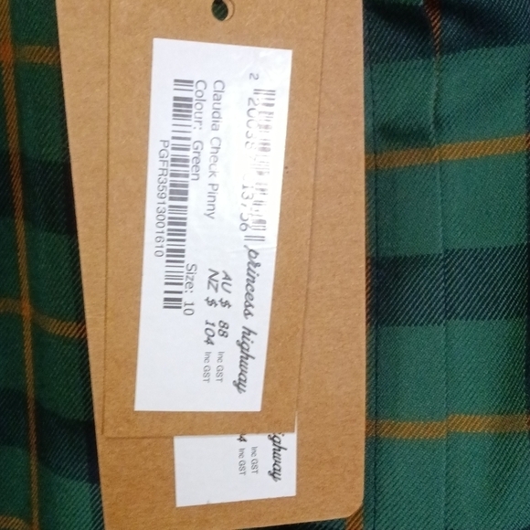 Modcloth Princess Highway Claudia Check Dress Green Plaid 10 - Picture 9 of 14